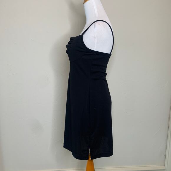 All That Jazz Black Slip Dress Draped Neck Small - Picture 3 of 9